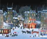 ミッシェル・ドラクロワ「『Rue des Rosiers Suite』より Snowy night」版画+セリグラフ