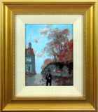 ミッシェル・ドラクロワ「田園の駐在員 La garde-champetre」板に油彩18.0 × 14.0 cm