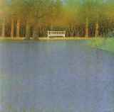 アンドレ・ブーリエ「The White Bench on the Bank」セリグラフ
