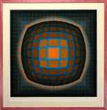 ヴィクトル・ヴァザルリ「正方形讃歌」1983年リトグラフ ヴィクトル・ヴァザルリ（Victor Vasarely）作品一覧 :: 絵画