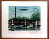 ベルナール・ビュッフェ「グレネール橋 LE PONT DE GRENELLE No.126」リトグラフ