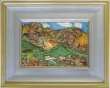 西山英雄の版画です！ 西山英雄「綿秋比叡」版画シルクスクリーン33.2×43cm