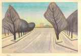 牛島憲之「『牛島憲之 第二輯 版画集』より 外苑風景」木版画