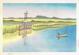 牛島憲之「『牛島憲之 第二輯 版画集』より 水郷」木版画