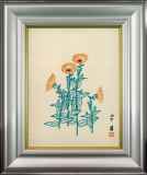 山下清「金盞花(キンセンカ)」ペン画F6号