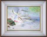 久保吉郎　油絵　華　花　絵画　16 Yahoo!オークション -「久保」(日本画) (絵画)の落札相場・落札価格