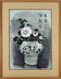 穐月明「白椿」日本画52.0 × 37.0 cm