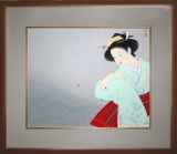 上村松園「新蛍」木版画
