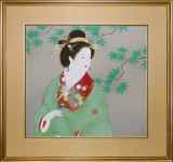 上村松園「清韻」木版画