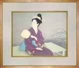 上村松園「蛍」木版画