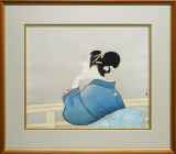 上村松園「待月」木版画