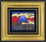 大山忠作、【朱不二】、希少な画集画、新品高級額 額装付、状態良好 富士山作品 :: 絵画買取・販売 - シバヤマ