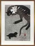 斎藤清 MOTHER LOVE 動物画 猫 母子愛 木版画 版画 絵画 真作保証 斎藤清 MOTHER LOVE 動物画 猫 母子愛 木版画 版画 絵画 真作保証