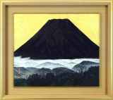 児玉三鈴「暁岳」日本画 赤富士 鶴 金落款 金泥仕様 児玉三鈴「暁岳」日本画 赤富士 鶴 金落款 金泥仕様 絵画