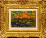 「田崎廣助 浅間山」1点|洋画家  日本画 日展 色紙画 福岡県 田崎広助 浅間山 | 絵画など美術品の販売と買取 | 東京・銀座