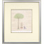 南桂子「木と少女と鳥」銅版画