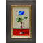 山下徹「銀器の青い薔薇」油彩 M4号