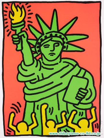 キース ヘリング Statue Of Liberty シルクスクリーン 株式会社シバヤマ 絵画 日本画 洋画 版画 美術品 掛軸 陶器 彫刻 の高価買取 販売 東京上野