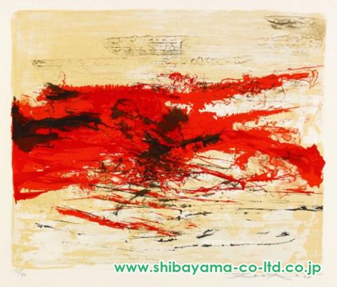 趙 無極(ザオ・ウーキー)】 版画/リトグラフ 「SAN LAZARRO ET