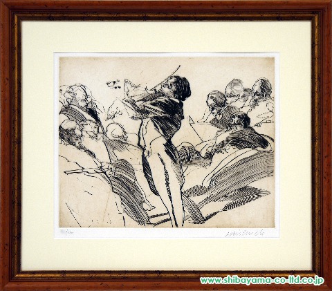 クロード・ワイズバッシュ「アダージョ」銅版画 :: 絵画買取・絵画販売 