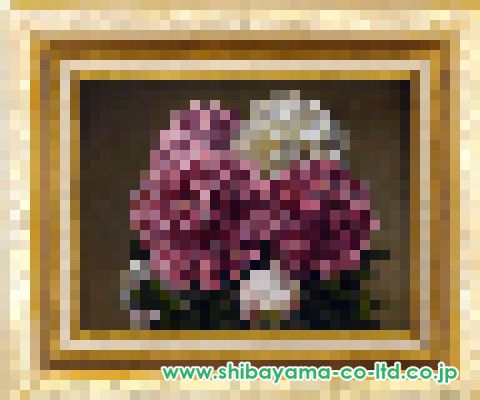 ♥セール　絵画美術　額装油絵　油彩画　芍薬名花　花瓶　複製画 ♥セール 絵画美術 額装油絵 油彩画 芍薬名花 花瓶 複製画