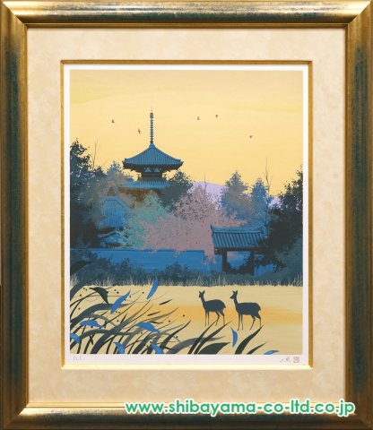 千住博「飛鳥懐風法起寺」シルクスクリーン :: 絵画買取・販売 - シバヤマ