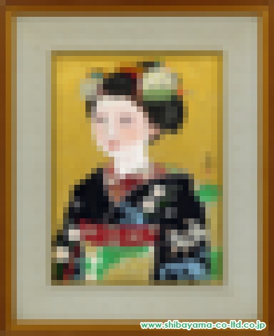 三輪良平「舞妓」日本画 8号 :: 絵画買取・絵画販売専門店 - 株式会社シバヤマ