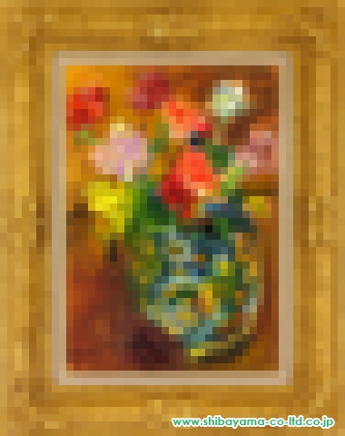 中川一政「薔薇」油彩 M20号 :: 絵画買取・絵画販売専門店 - 株式会社