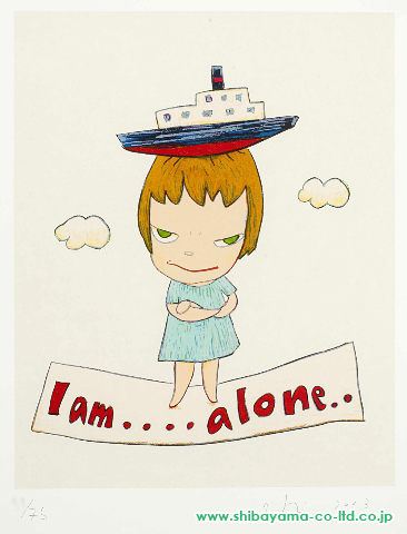 奈良美智「I Am Alone...」リトグラフ