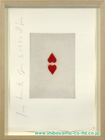 ドナルド・サルタン「Playing Cardsより『Two of Hearts』」銅版画