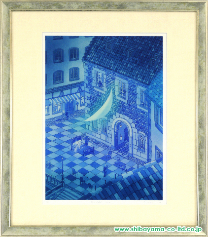 小浦昇「BACK STREET BLUE」銅版画 :: 絵画買取・絵画販売専門店
