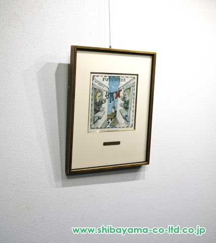 藤田嗣治「四十雀より『うわさ話』」リトグラフ :: 絵画買取