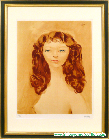 モイーズ・キスリング「赤毛の女性」リトグラフ :: 絵画買取・絵画販売