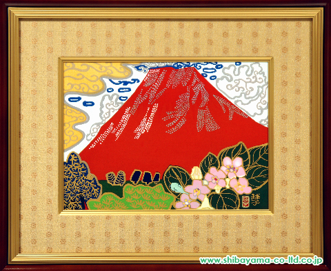 片岡球子「箱根 うつぎの咲く頃」木版画