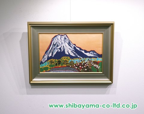 片岡球子「めでたき富士」木版画＋本金泥 :: 絵画買取・販売 - シバヤマ
