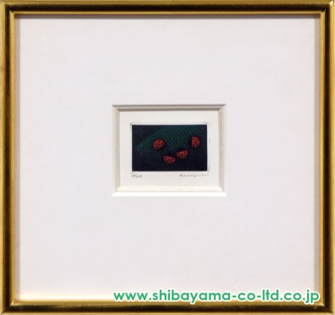 楽天市場】絵画 横井巴 カラーメゾチント 『イチゴとカット