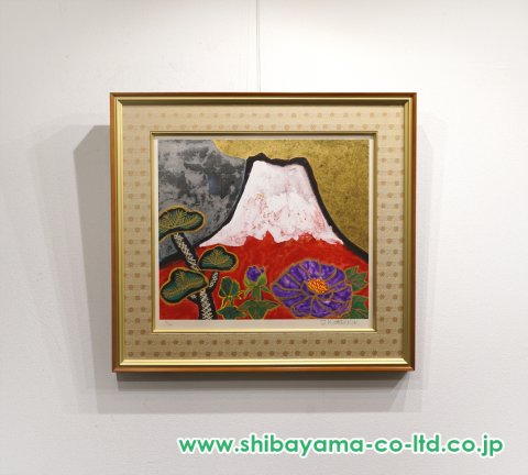 セール中【F4号】手描き油彩 片岡球子 めでたき富士 未使用額 肉筆画 古画 セール中【F4号】手描き油彩 片岡球子 めで多き富士 未使用額