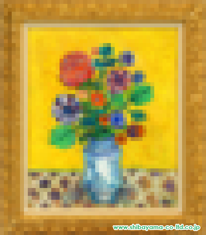 ポール・アイズピリ「黄色の背景の花」油彩 20号 :: 絵画買取・絵画 ...