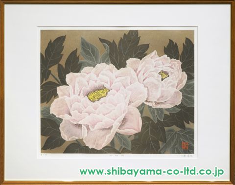 小泉淳作「紅牡丹」銅版画