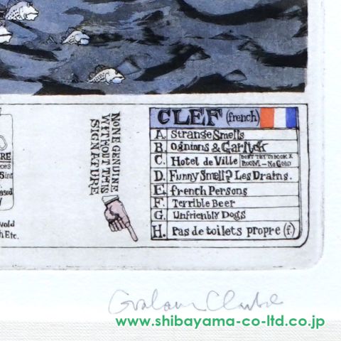 グラハム・クラーク「Bon Chance」銅版画＋手彩 :: 絵画買取