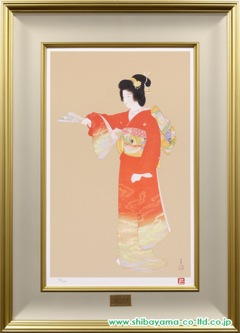 上村松園「序の舞」シルクスクリーン :: 上野の絵画買取・絵画販売なら 