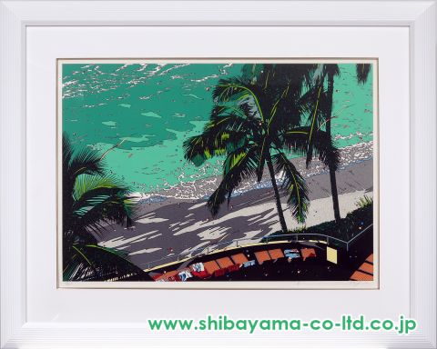 鈴木英人「WAIKIKI BEACH」リトグラフ :: 絵画買取・販売 - シバヤマ