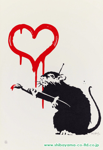 バンクシー「Love Rat」スクリーンプリント