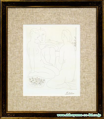 パブロ・ピカソ「La Suite Vollardより『窓際の3人の裸婦』」エッチング