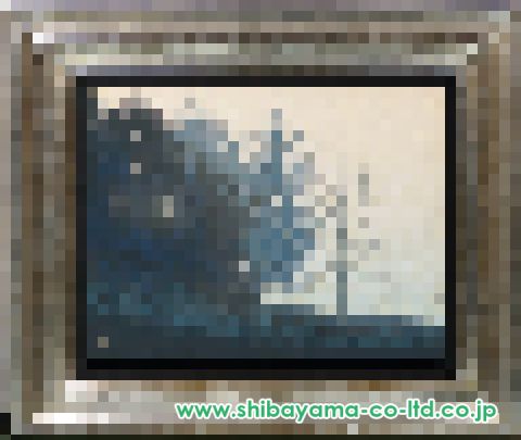 (F10号) 千住博【月光の湖畔】肉筆/裏共シール有り/岩彩 F10号】千住博【曙光】肉筆保証/サイン・共シール有り/岩彩/油彩