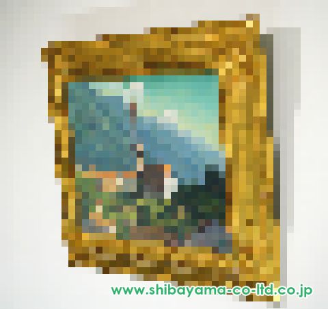 中根寛、【黎明富士（山中湖）】、希少な額装用画集より、新品額装付
