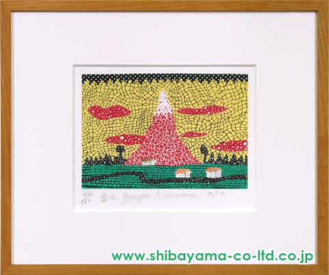 大特価!!】 z*茶様 草間彌生 エンボス 作品証明付 額装 版画