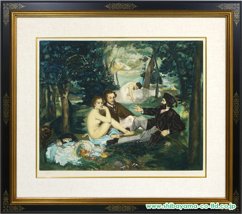 NEW新品エドゥワール・マネ　草上の昼食　ジャック・ヴィヨン版　１９２９年 銅版画、エッチング
