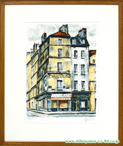 荻須高徳「パリの散策：マレーのある日曜日」リトグラフ :: 絵画買取