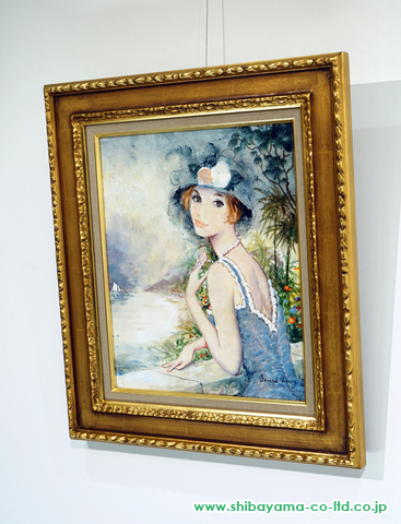 流れるようなやさしい筆捌きで人少女や女性像を描くフランス人画家です。 ベルナール・シャロワ 版画 「少女」 限定100部 【正光画廊】 - 美術品
